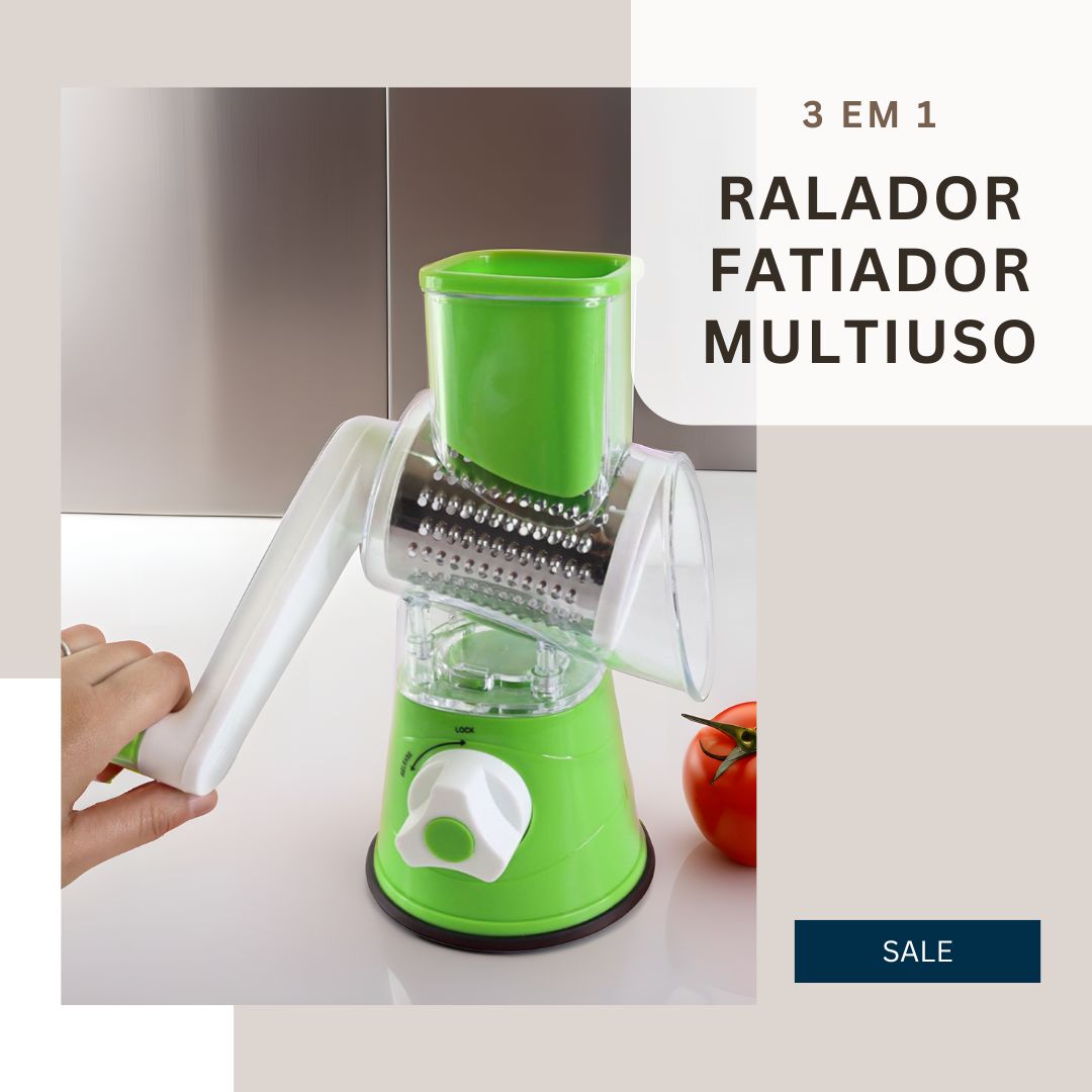 Ralador Fatiador Multiuso 3 Em 1 Verduras Legumes Queijo Top - Sortido