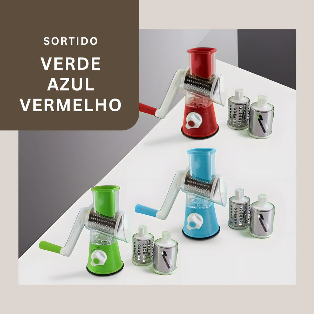 Ralador Fatiador Multiuso 3 Em 1 Verduras Legumes Queijo Top - Sortido