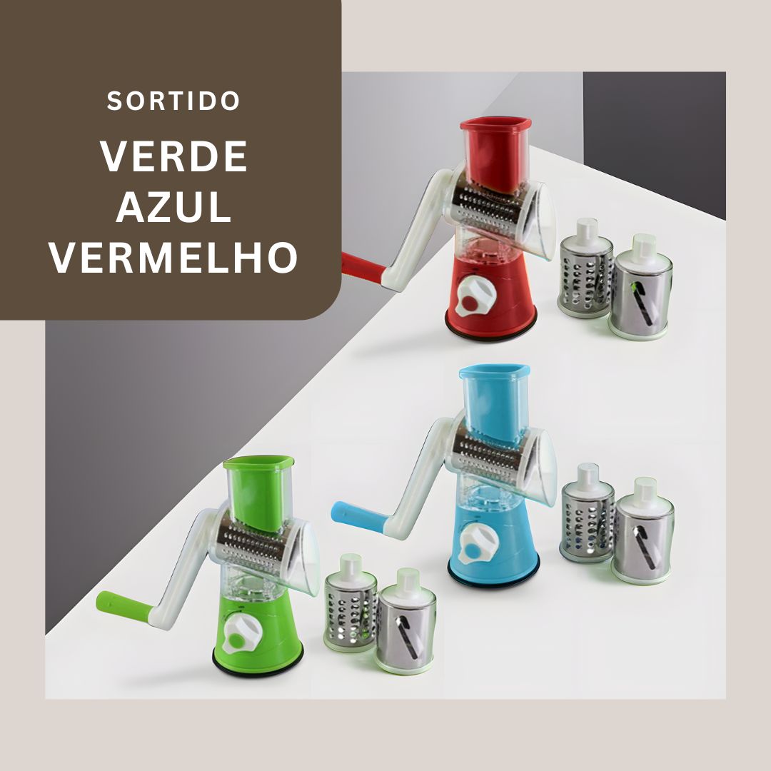 Ralador Fatiador Multiuso 3 Em 1 Verduras Legumes Queijo Top - Sortido