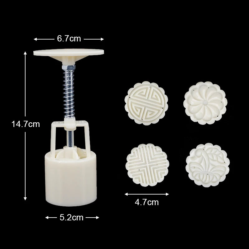 Mooncake Mold Mid Autumn Festival Mooncake Mould DIY Hand Pressure Fondant Decoration Tools Moon Cake Mold