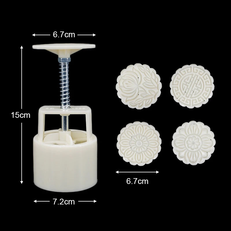 Mooncake Mold Mid Autumn Festival Mooncake Mould DIY Hand Pressure Fondant Decoration Tools Moon Cake Mold