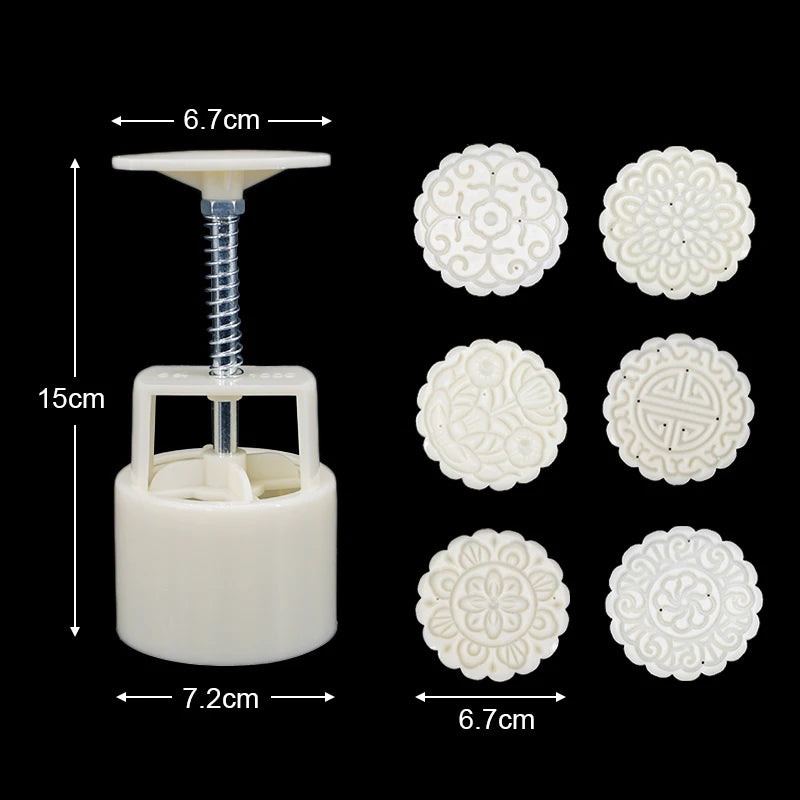 Mooncake Mold Mid Autumn Festival Mooncake Mould DIY Hand Pressure Fondant Decoration Tools Moon Cake Mold