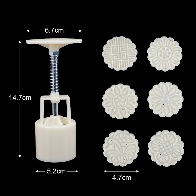 Mooncake Mold Mid Autumn Festival Mooncake Mould DIY Hand Pressure Fondant Decoration Tools Moon Cake Mold