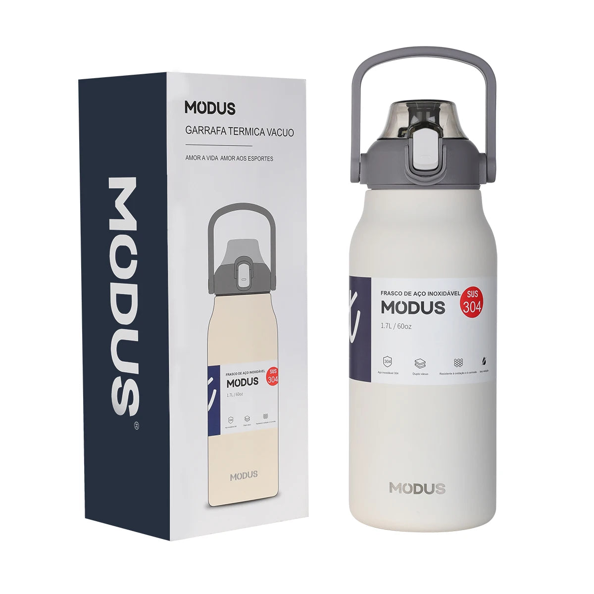 1700ml Large Capacity Stainless Steel Thermal Bottle With Straw, Outdoor Camping Gym (Purple out of stock)