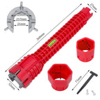 8-in-1 Pipe Wrench Kitchen Sink Faucet Pipe Repair Tool Set Double Head Wrench Plumbing Installation Tool