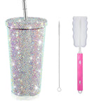 750ml Stainless Steel Double Layer Thermal Bottle for Women Glitter Cup Rhinestone Gift Water Bottle 600 ml