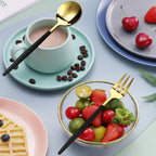 MODUS Stainless Steel Cutlery Sets, Crockery, Steak Forks, Dessert Spoons, Fruit Forks, for Banquet, 24PCS