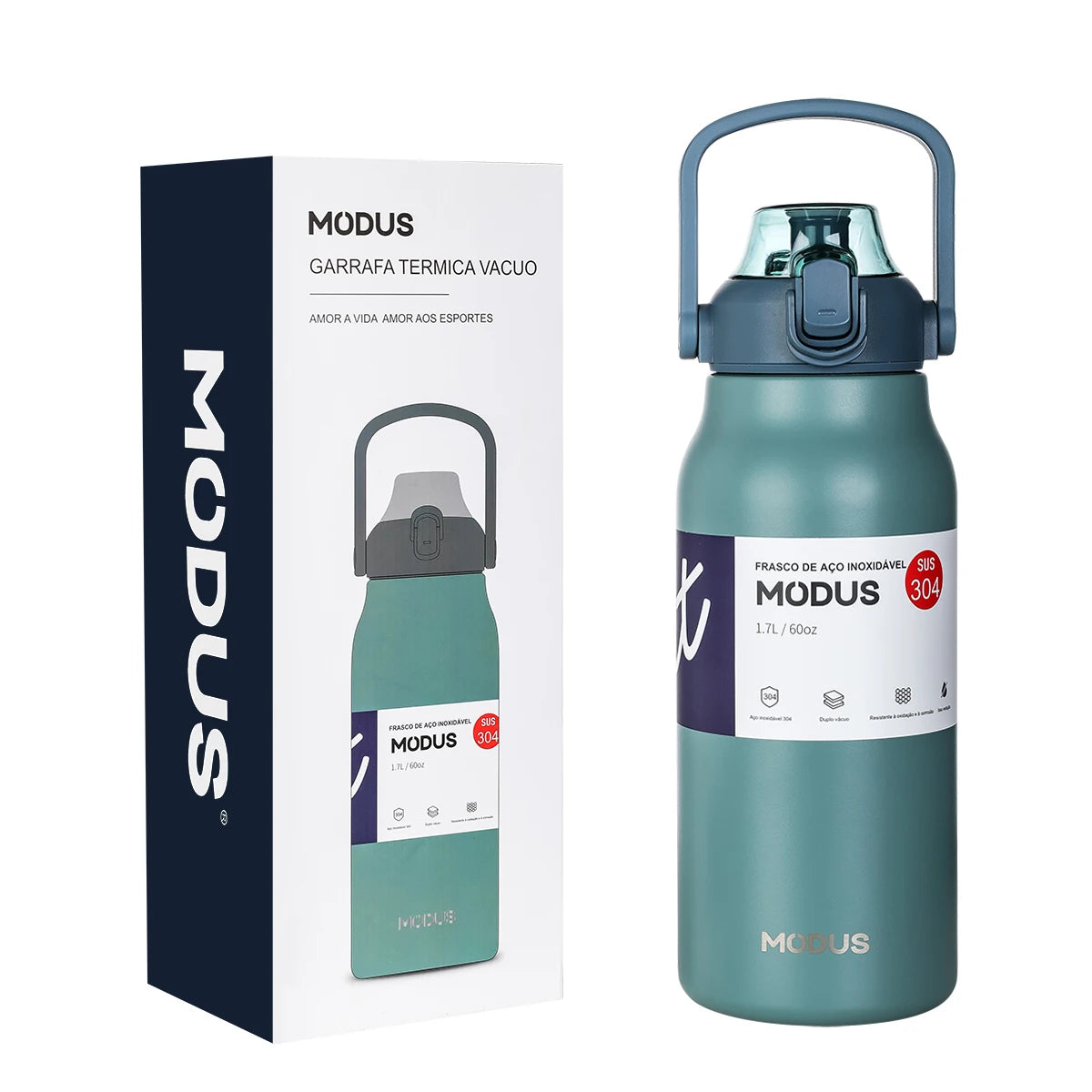 1700ml Large Capacity Stainless Steel Thermal Bottle With Straw, Outdoor Camping Gym (Purple out of stock)
