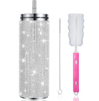 750ml Stainless Steel Double Layer Thermal Bottle for Women Glitter Cup Rhinestone Gift Water Bottle 600 ml