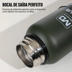 MODUS Garrafa térmica portátil de aço inoxidável, copo isolado a vácuo com corda, 1000, 1500ml