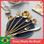 Talheres de Aço Inoxidável,Kit Cozinha Para Reuniões Familiares,Jogo de Jantar 20 Pçs