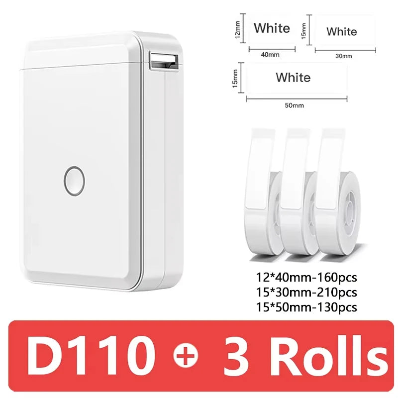 Niimbot D110 Mini Portable Thermal Printer Without Ink Self-Adhesive Label Maker Printer For Self-Adhesive Labeling Device NEW