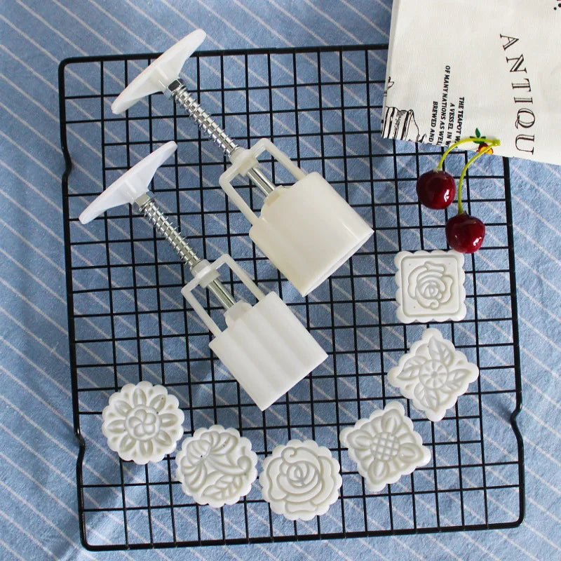 Mooncake Mold Mid Autumn Festival Mooncake Mould DIY Hand Pressure Fondant Decoration Tools Moon Cake Mold