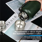 MODUS Garrafa térmica portátil de aço inoxidável, copo isolado a vácuo com corda, 1000, 1500ml