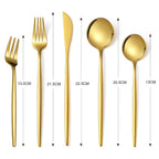 MODUS Stainless Steel Cutlery Set, Five Types Tableware With Forks and Dessert Spoons 20PCS