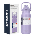 1700ml Large Capacity Stainless Steel Thermal Bottle With Straw, Outdoor Camping Gym (Purple out of stock)