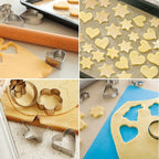 Conjunto de mini cortadores de biscoito, 30 pequenos carimbos de biscoito de aço inoxidável