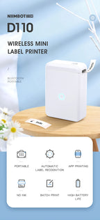 Niimbot D110 Mini Portable Thermal Printer Without Ink Self-Adhesive Label Maker Printer For Self-Adhesive Labeling Device NEW