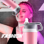 FEIJIAN 316 Stainless Steel Thermal Water Bottle, Multicolor Gradual Water Bottle, Vacuum Insulation For Fitness, Fashion
