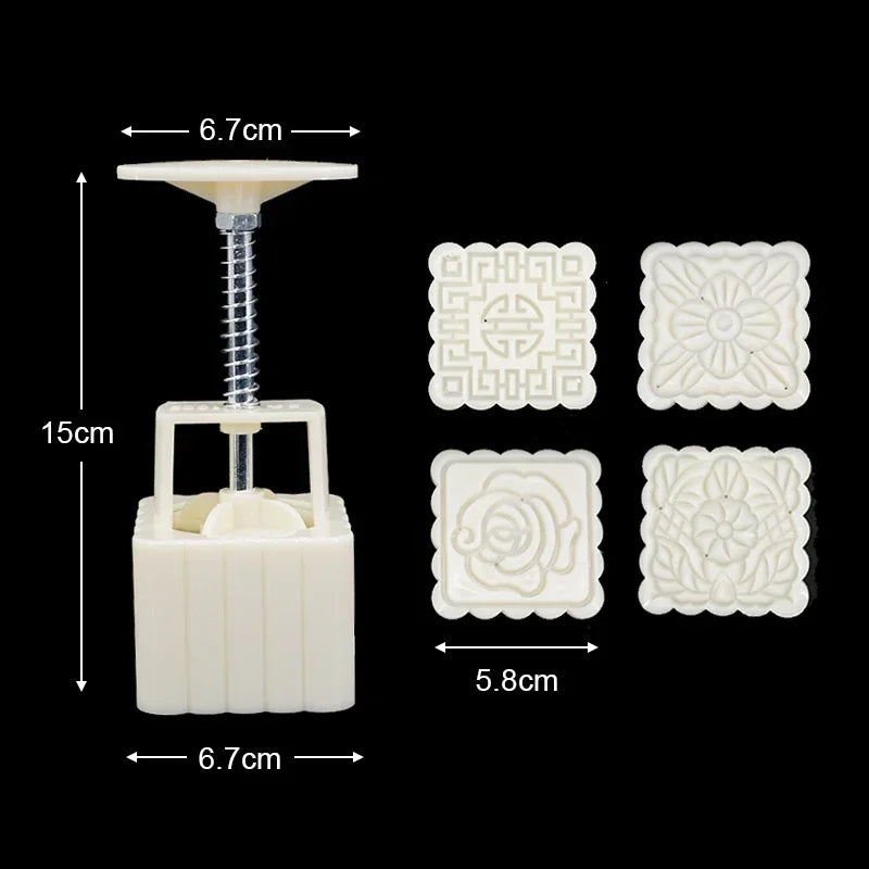 Mooncake Mold Mid Autumn Festival Mooncake Mould DIY Hand Pressure Fondant Decoration Tools Moon Cake Mold