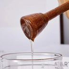 High Borosilicate Honey Jar Glass Sealed Tank Transparent Honey Sealed Storage Jars with Wooden Lid Mixing Rod Wood Dip Sticks