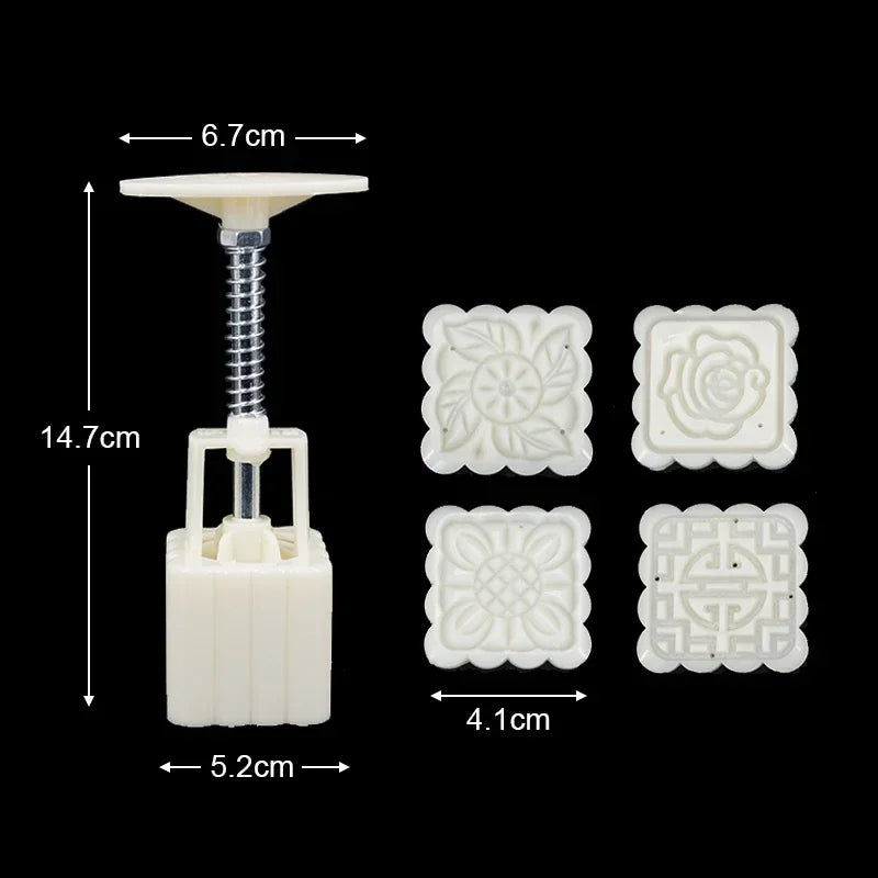 Mooncake Mold Mid Autumn Festival Mooncake Mould DIY Hand Pressure Fondant Decoration Tools Moon Cake Mold