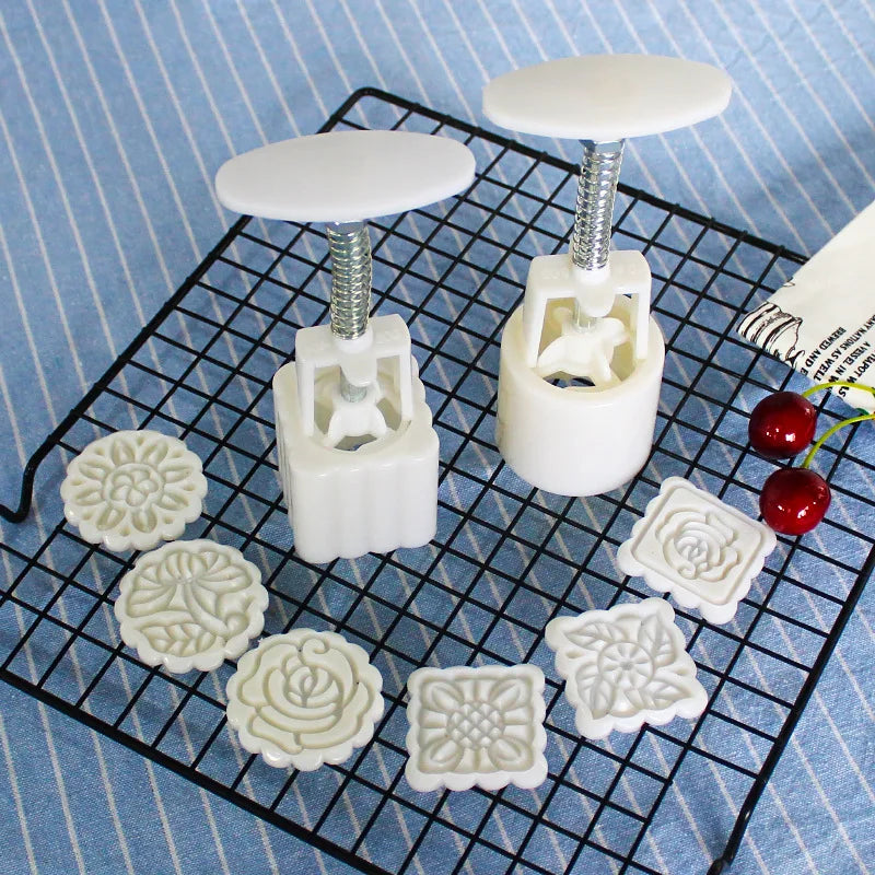 Mooncake Mold Mid Autumn Festival Mooncake Mould DIY Hand Pressure Fondant Decoration Tools Moon Cake Mold