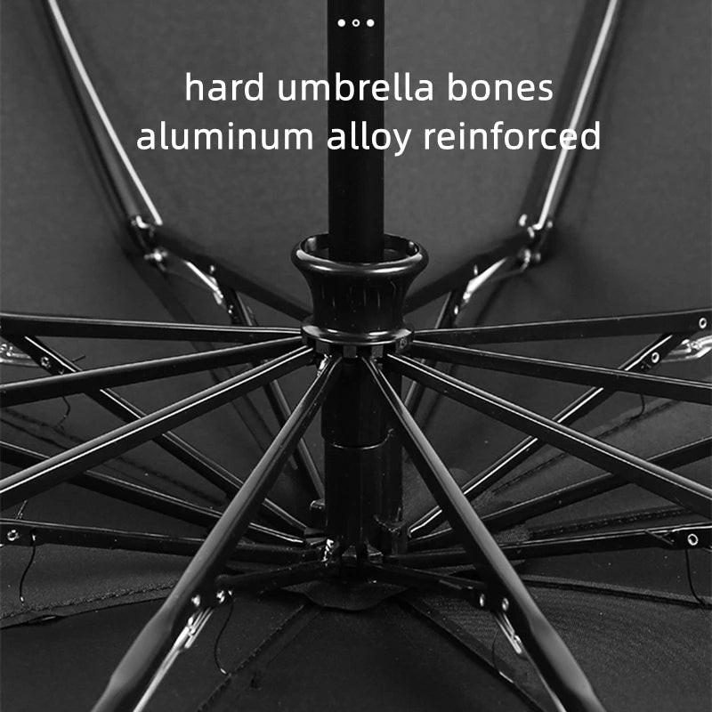 Fully Automatic UV Umbrella With LED Flashlight Reflective Stripe Reverse Umbrellas For Tesla Model 3 Model X Model S Model Y