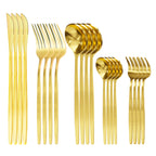 MODUS Stainless Steel Cutlery Set, Five Types Tableware With Forks and Dessert Spoons 20PCS