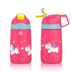 BPA Free Vacuum Water Bottle for Children Healthy Straw Cute Dinosaur Standard 350ML