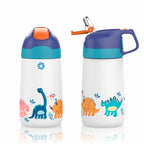 BPA Free Vacuum Water Bottle for Children Healthy Straw Cute Dinosaur Standard 350ML