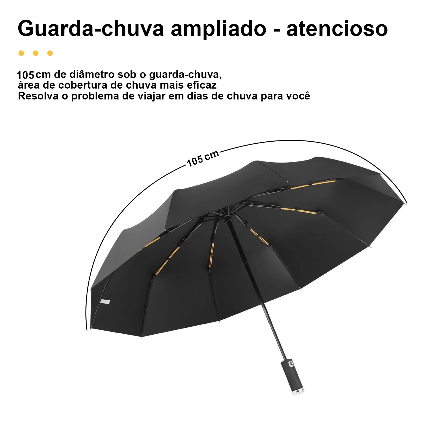 10-Bone Automatic Folding Umbrella with LED Lights, Portable Umbrella,Ultraviolet,Thick and Durable,Windproof,Rainproof,Umbrella