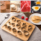 Conjunto de mini cortadores de biscoito, 30 pequenos carimbos de biscoito de aço inoxidável