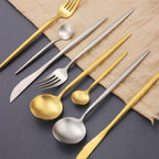 MODUS Stainless Steel Cutlery Set, Five Types Tableware With Forks and Dessert Spoons 20PCS