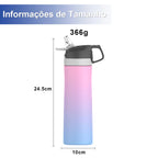 FEIJIAN 316 Stainless Steel Thermal Water Bottle, Multicolor Gradual Water Bottle, Vacuum Insulation For Fitness, Fashion