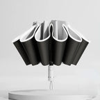Men Women Umbrella  Fully Automatic Reverse Folding Umbrella with Windproof Reflective Stripe UV Umbrellas