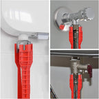 8-in-1 Pipe Wrench Kitchen Sink Faucet Pipe Repair Tool Set Double Head Wrench Plumbing Installation Tool