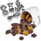 Conjunto de mini cortadores de biscoito, 30 pequenos carimbos de biscoito de aço inoxidável