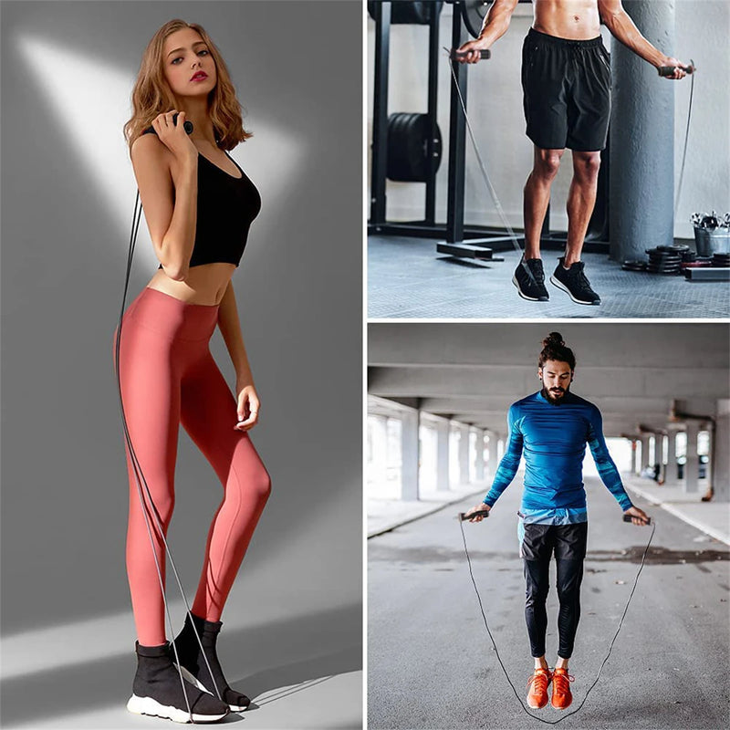 Skid Steel Rope, Ball Bearings, High Weighted, Non-slip Handles, Fitness Workout, Fast Speed, Slim Body